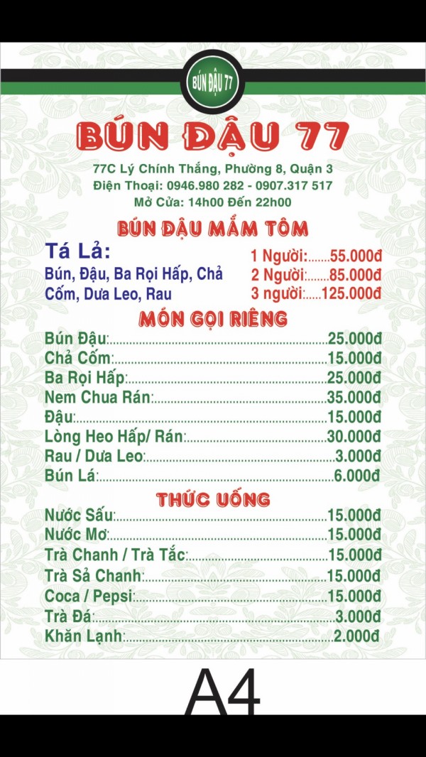 Quán ăn, ẩm thực: Quán Bún Đậu Ngon Quận 3 9