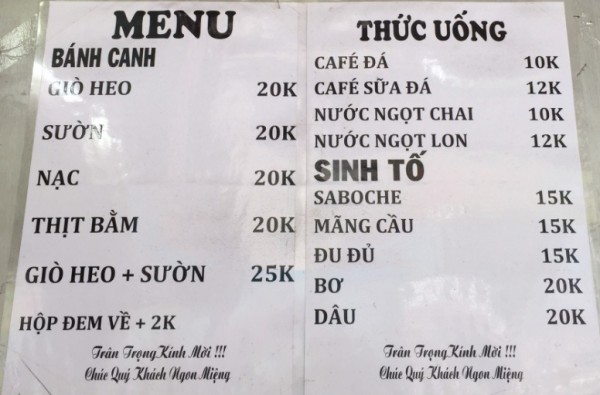 Quán ăn, ẩm thực: Bánh Canh Giò Heo Sườn 20k Untitled%20(Custom)(1)