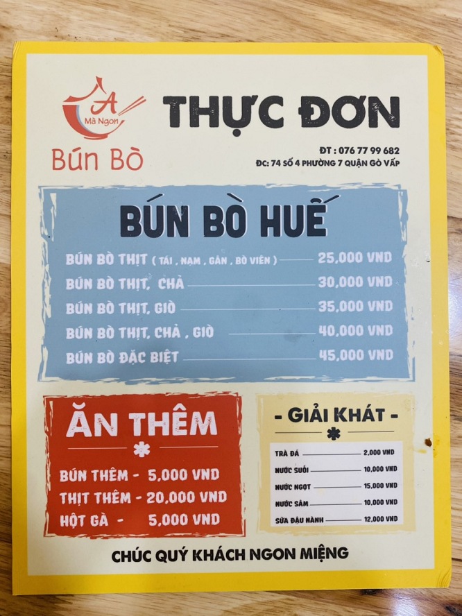 Bún Bò Huế A Mà Ngon