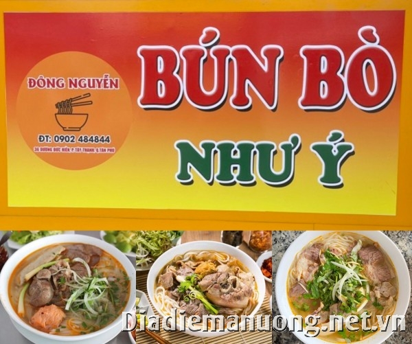 Bún Bò Như Ý 2 Quán Bún Bò Ngon Tân Phú 