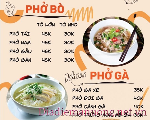 Quán Phở Bò Bún Bò Bò Kho Bánh Canh Chả Cá Cơm Tấm Chiều