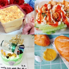 Bánh Mì Nướng Muối Ớt, Bánh Mì Bơ Cade Cốt Dừa, Bông Lan Trứng Muối, Bánh Kem Sinh Nhật, Cupcake Các Loại 