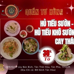 Quán Tư Hùng- Hủ Tiếu/Mì Tươi Sườn, Hủ Tiếu Khô Sườn Cay Thái