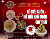 Quán Tư Hùng- Hủ Tiếu/Mì Tươi Sườn, Hủ Tiếu Khô Sườn Cay Thái